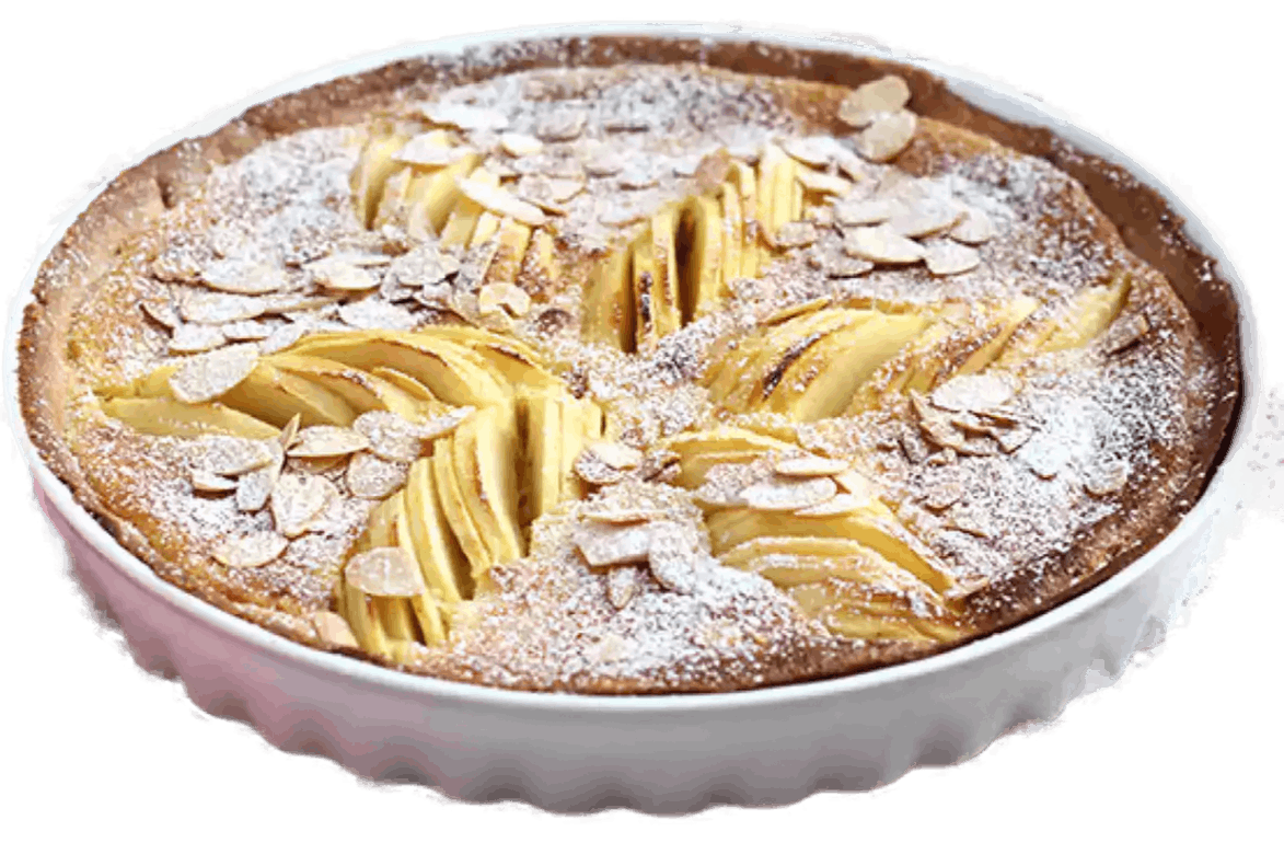 Französische Apfeltarte mit Mandeln